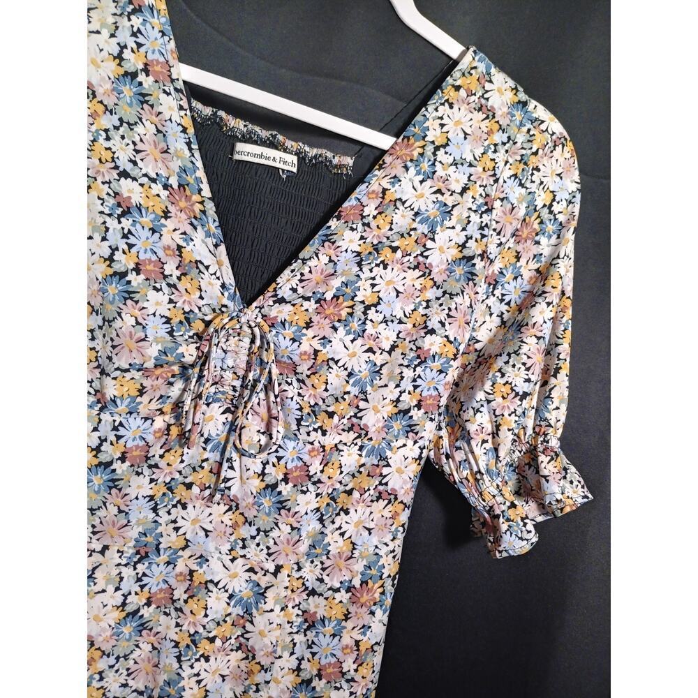 Abercrombie Fitch Floral Ruffle Midi Dress XXS Spring Easter Cottage Feminine - Picture 4 of 7